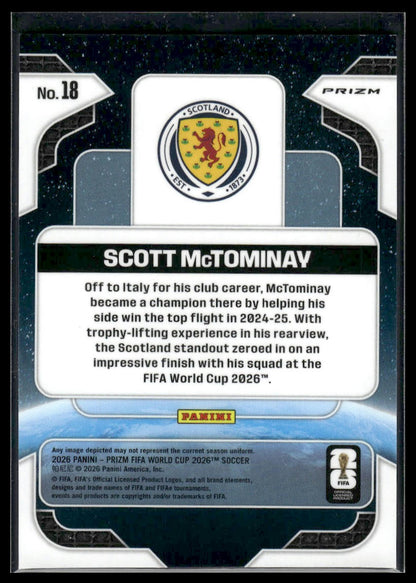 2026 Panini Prizm FIFA World Cup #18 Scott McTominay Global Reach Wave Prizm