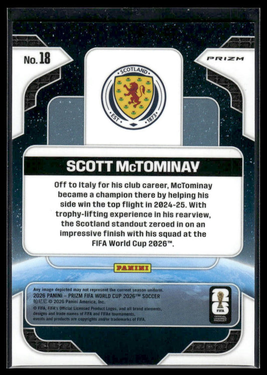 2026 Panini Prizm FIFA World Cup #18 Scott McTominay Global Reach Wave Prizm