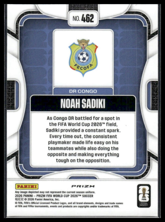 2026 Panini Prizm FIFA World Cup #462 Noah Sadiki Fast Break