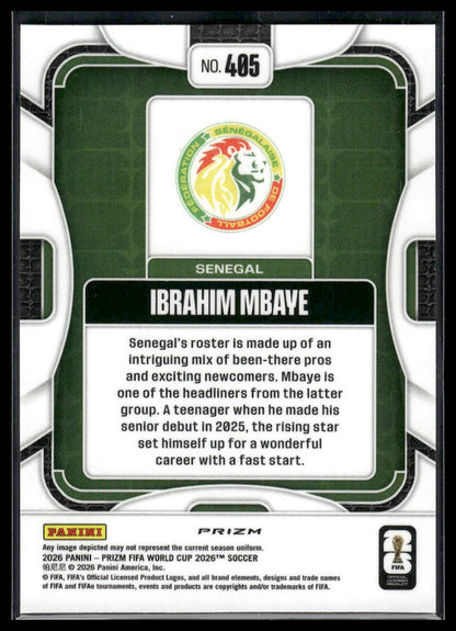 2026 Panini Prizm FIFA World Cup #405 Ibrahim Mbaye Fast Break