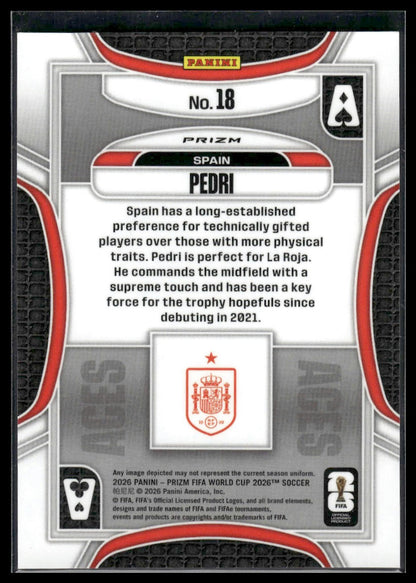 2026 Panini Prizm FIFA World Cup #18 Pedri Aces