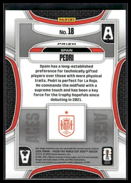 2026 Panini Prizm FIFA World Cup #18 Pedri Aces