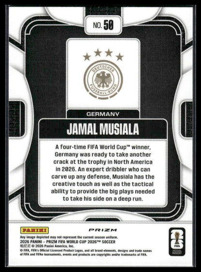 2026 Panini Prizm FIFA World Cup #50 Jamal Musiala Fast Break