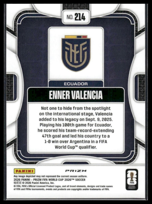 2026 Panini Prizm FIFA World Cup #214 Enner Valencia Fast Break