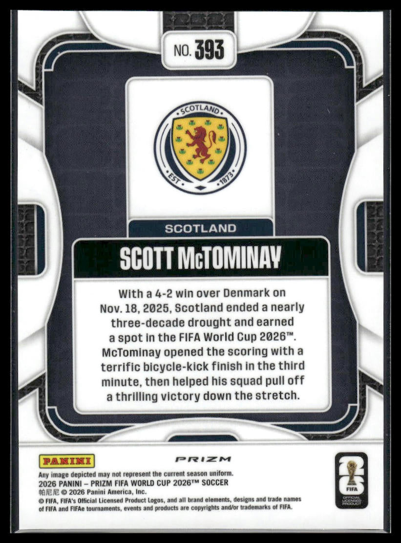 2026 Panini Prizm FIFA World Cup #393 Scott McTominay