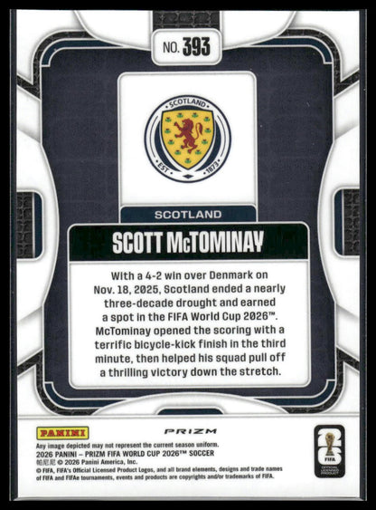 2026 Panini Prizm FIFA World Cup #393 Scott McTominay