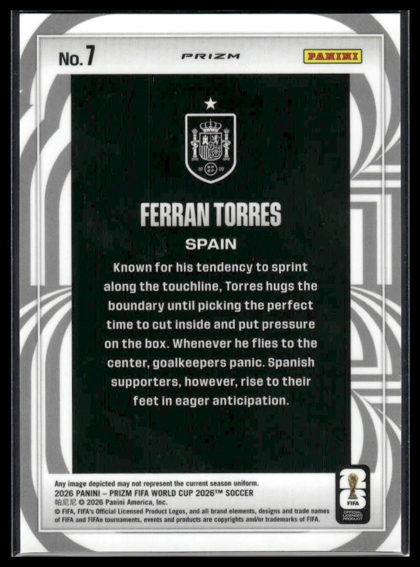 2026 Panini Prizm FIFA World Cup #7 Ferran Torres Screamers