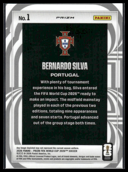 2026 Panini Prizm FIFA World Cup #1 Bernardo Silva Screamers