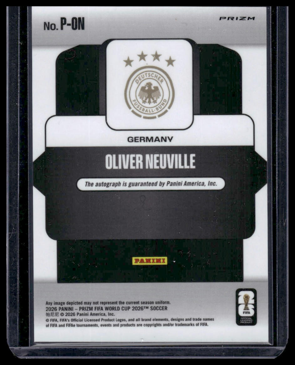 2026 Prizm FIFA WC #P-ON Oliver Neuville Penmanship Cracked Ice Prizm Auto