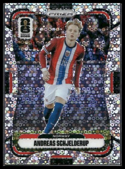 2026 Panini Prizm FIFA World Cup #335 Andreas Schjelderup Disco Prizm