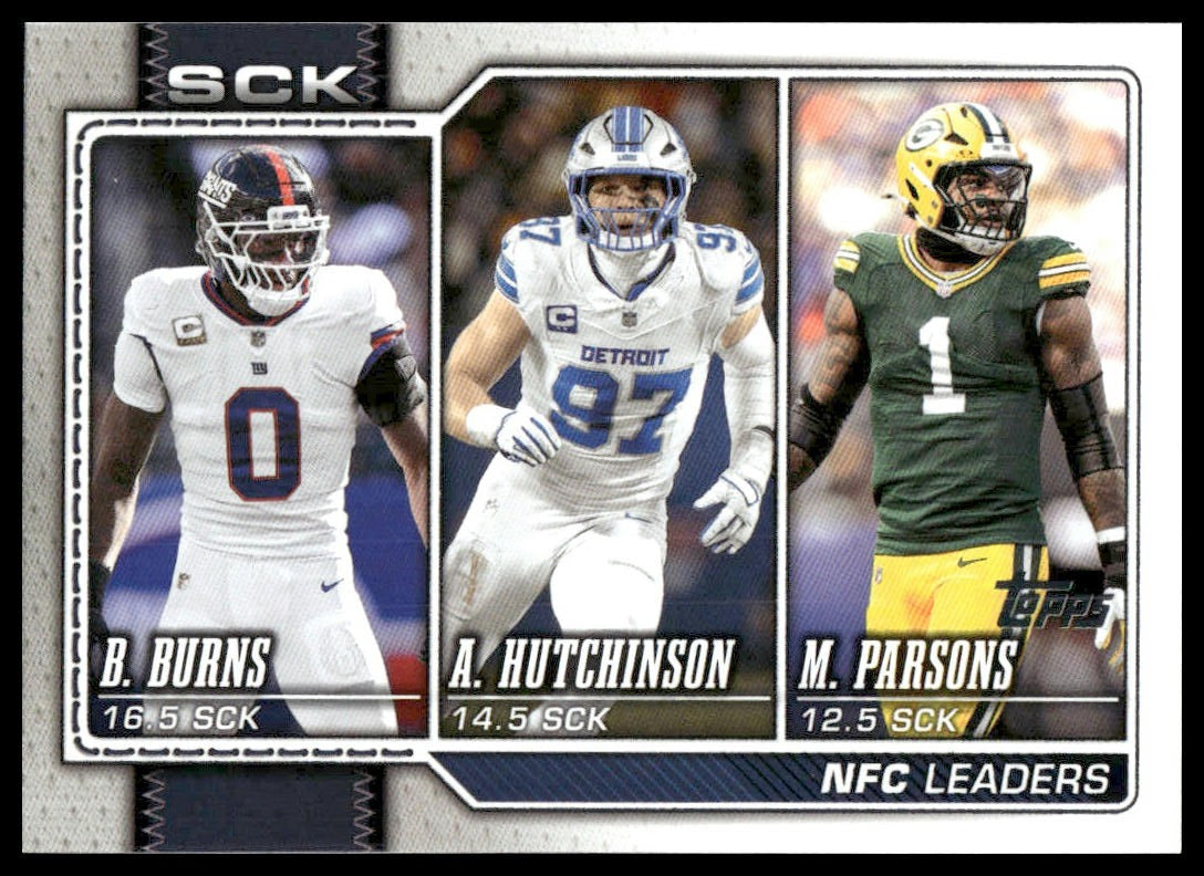 2026 Topps Football #287 NFC Sacks Leaders League Leaders